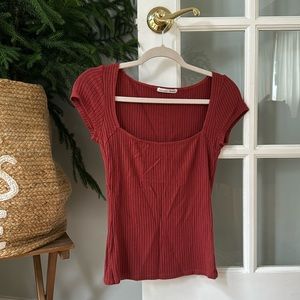 Reformation Bardot Knit Top